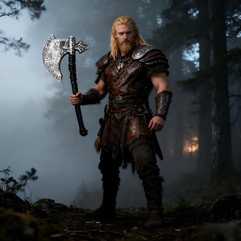 2 PCS Medieval Viking Battle Axe Prop,Plastic Axe Weapons for Halloween Costume Cosplay Gift in Saudi Arabia