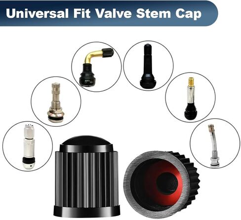 20PCS Tire Valve Caps, Durable Covers with Seal, Universal Fit for Various Vehicles, Dark Color in Saudi Arabia