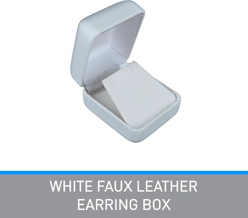 SSWBasics White Faux Leather Earring Box - Pack of 50 in Saudi Arabia