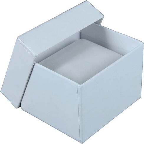 SSWBasics White Faux Leather Earring Box - Pack of 50 in Saudi Arabia