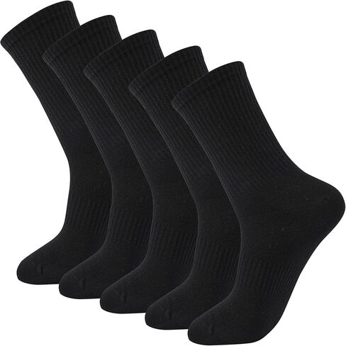 Men's Boy's Anti Odor Stink Resistant Breathable Crew Mid Calf Casual Workout Dress Socks in Kuwait