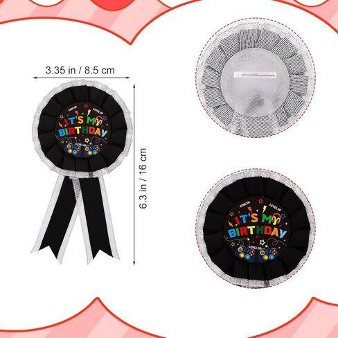It’s My Birthday Pin, 3.35in Game Controller Ribbon Birthday Button Badge Video Game Birthday Party Decorations for Men Women Boys Girls Kids Gamer Favors Costume Accessories in Saudi Arabia