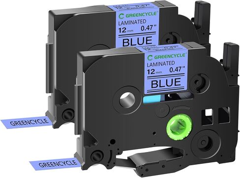 GREENCYCLE 2 حزمة 12 مم 0.47 بوصة أسود على شريط صانع ملصقات مصفح أخضر متوافق مع Ptouch TZe-731 TZe731 TZ731 TZ-731 1/2 بوصة TZe TZ أشرطة PT-H100 D210 D600 H110 D400 D410 in Kuwait