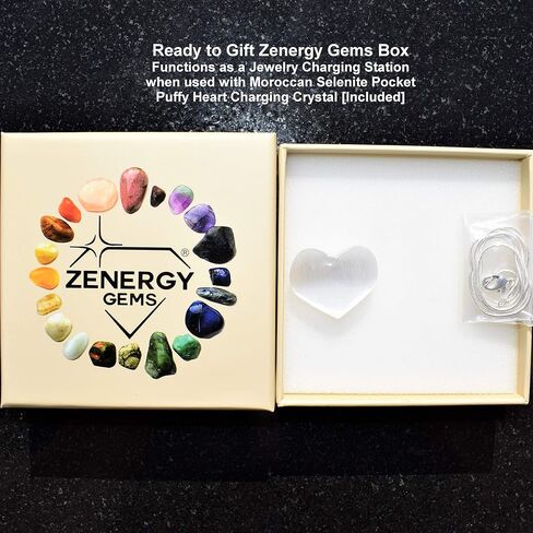 Zenergy Gems Selenite Charged Hand Carved Natural Carnelian Agate Crystal Angel Pendant + Selenite Pocket Puffy Heart Charger [Included] in Saudi Arabia
