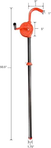 OEMTOOLS 24382 Rotary Barrel Pump, Red and Black, Oil Transfer Hand Pump, 55 Gallon Oil Drum Pump, Oil Pumps for Oil Barrels, 55 Gallon Drum Fuel Pump in Saudi Arabia