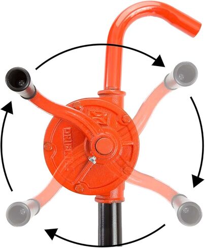 OEMTOOLS 24382 Rotary Barrel Pump, Red and Black, Oil Transfer Hand Pump, 55 Gallon Oil Drum Pump, Oil Pumps for Oil Barrels, 55 Gallon Drum Fuel Pump in Saudi Arabia