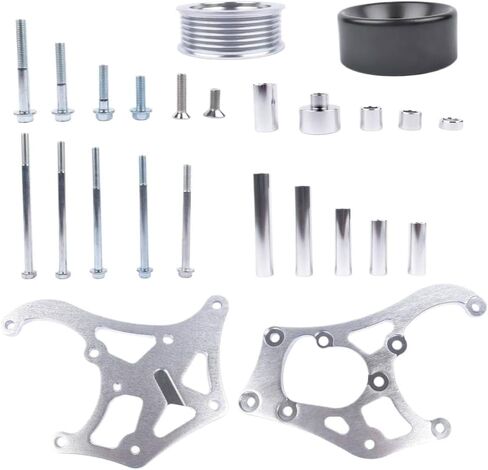 طقم دعامة ضاغط مكيف الهواء LS لـ Sanden 508 LSX AC LS1 LM7 LR4 LQ4 L59 LQ9 LM4 L33 L92 L76 LY2 LY5 LY6 LC9 LH8 LMG L98 L99 L96 LC8 (فضي) in Kuwait