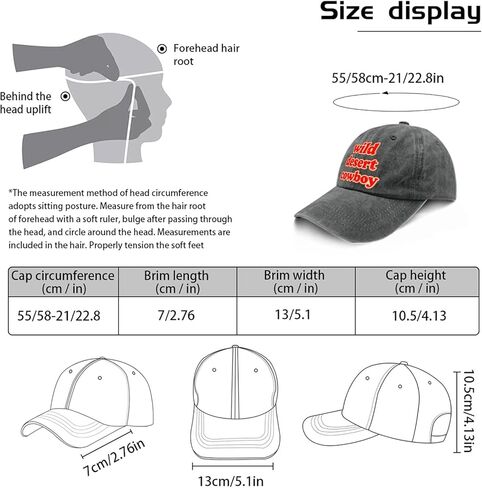 Wild Deserts Cowboy Hat for Girlfriends Low Profile Washed Distressed Baseball in Saudi Arabia