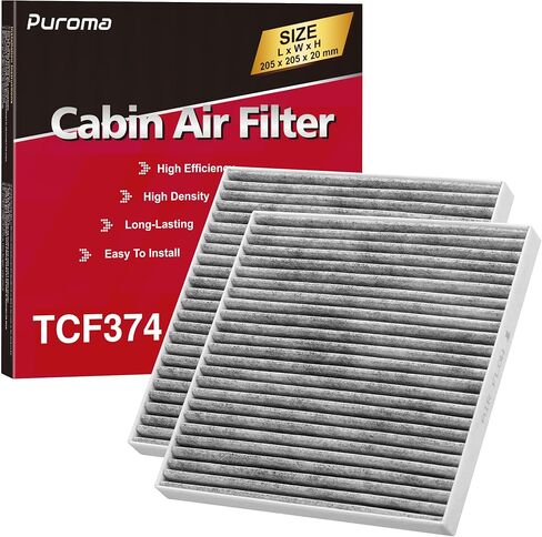 Cabin Air Filter with Activated Carbon, Replacement for CP134, CF10134, Honda & Acura, Civic, CR-V, Odyssey, CSX, ILX, MDX, RDX, AT134 (2 pc) in Saudi Arabia