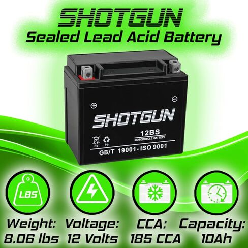 بطارية Shotgun YTX12-BS لرياضة السيارات متوافقة مع سوزوكي C50 بوليفارد in Saudi Arabia