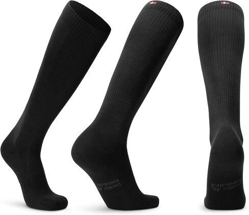 DANISH ENDURANCE 14-18 mmHg Organic Cotton Compression Socks – Graduated Support & Travel Support, Unisex, 1-3 Pack in Saudi Arabia