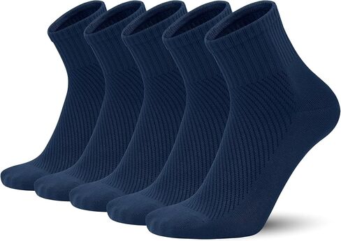 SERISIMPLE Men’s Bamboo Viscose Ankle Quarter Thin Socks Breathable Soft Summer Mesh Design, Anti-Odor Casual Dress 5 Pairs in Saudi Arabia