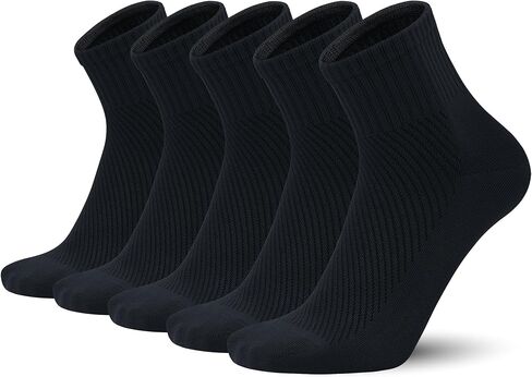 SERISIMPLE Men’s Bamboo Viscose Ankle Quarter Thin Socks Breathable Soft Summer Mesh Design, Anti-Odor Casual Dress 5 Pairs in Saudi Arabia