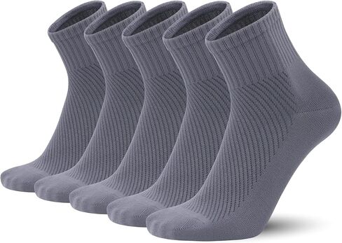 SERISIMPLE Men’s Bamboo Viscose Ankle Quarter Thin Socks Breathable Soft Summer Mesh Design, Anti-Odor Casual Dress 5 Pairs in Saudi Arabia