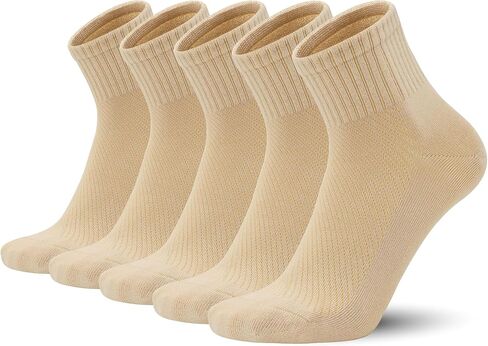 SERISIMPLE Men’s Bamboo Viscose Ankle Quarter Thin Socks Breathable Soft Summer Mesh Design, Anti-Odor Casual Dress 5 Pairs in Saudi Arabia