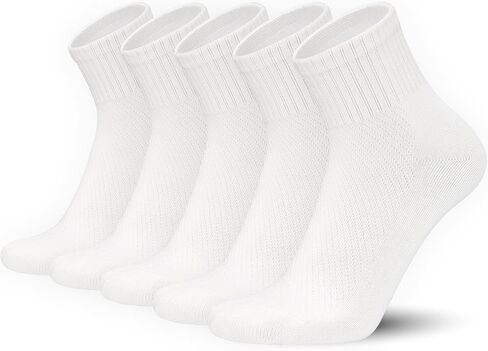 SERISIMPLE Men’s Bamboo Viscose Ankle Quarter Thin Socks Breathable Soft Summer Mesh Design, Anti-Odor Casual Dress 5 Pairs in Saudi Arabia