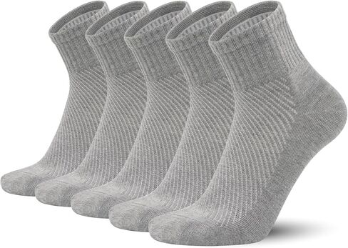SERISIMPLE Men’s Bamboo Viscose Ankle Quarter Thin Socks Breathable Soft Summer Mesh Design, Anti-Odor Casual Dress 5 Pairs in Saudi Arabia