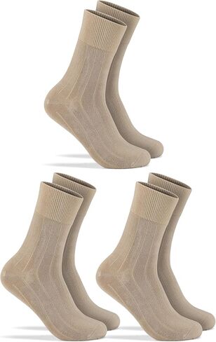 Mens Dress Socks Bamboo Rayon Size 8-13 Anti Odor Quick Dry Ribbed 1 Pack Classic Color in Saudi Arabia