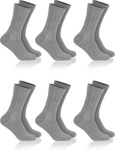 Mens Dress Socks Bamboo Rayon Size 8-13 Anti Odor Quick Dry Ribbed 1 Pack Classic Color in Saudi Arabia