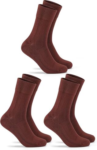 Mens Dress Socks Bamboo Rayon Size 8-13 Anti Odor Quick Dry Ribbed 1 Pack Classic Color in Saudi Arabia