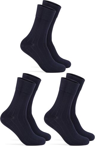 Mens Dress Socks Bamboo Rayon Size 8-13 Anti Odor Quick Dry Ribbed 1 Pack Classic Color in Saudi Arabia