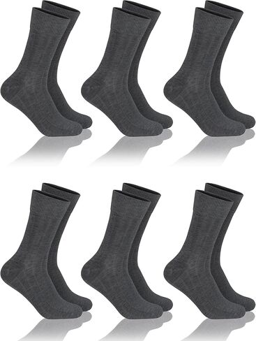 Mens Dress Socks Bamboo Rayon Size 8-13 Anti Odor Quick Dry Ribbed 1 Pack Classic Color in Saudi Arabia