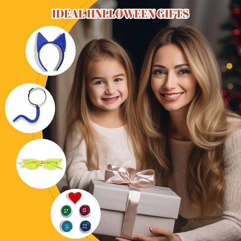 إكسسوارات زي القطة الزرقاء آذان وذيل القطة الزرقاء في عيد القديسين للكتاب، فستان تنكري للمدرسة، ملابس يومية in Kuwait