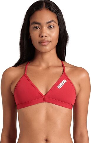 ARENA Women's Standard Team Swim Top Tie Back Solid, Black-White, 34 in Saudi Arabia