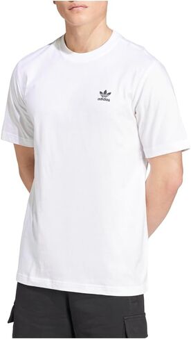 adidas Mens Essentials Crew Neck Short Sleeve Casual Tops Casual - White in Saudi Arabia