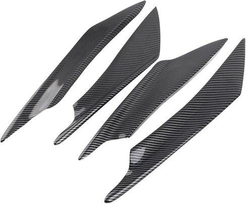 Front Bumper Lip Splitter, Fin Canards Body Spoiler Kit, 4pcs Universal Car Body Spoiler Front Bumper Lip Splitter Fins Trim (Water Transfer Carbon) in Saudi Arabia