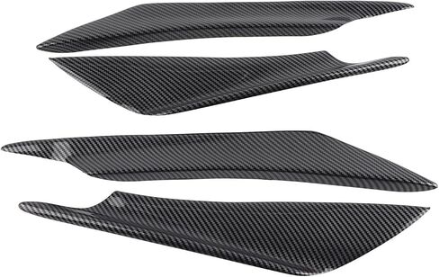 Front Bumper Lip Splitter, Fin Canards Body Spoiler Kit, 4pcs Universal Car Body Spoiler Front Bumper Lip Splitter Fins Trim (Water Transfer Carbon) in Saudi Arabia