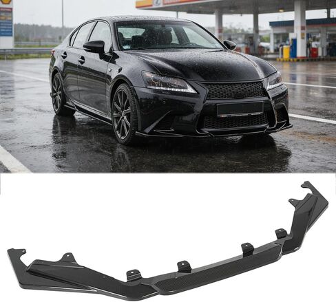 الشفة الأمامية المصد لسيارة Lexus GS 12-15 F-Sport Add-0n موزع الشفة الأمامية بلاستيك ABS (أسود لامع) in Kuwait