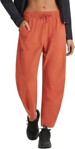 baleaf Women's Barrel Hiking Ankle Pants Water Resistant UPF 50+ Travel Baggy Ripstop Trousers with 5 Pockets Casual Slacks in Saudi Arabia