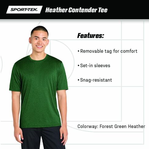 SPORT-TEK Heather Contender Tee in Saudi Arabia
