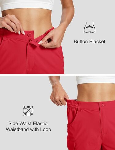 MAGCOMSEN Womens 7" Hiking Cargo Shorts Quick Dry Lightweight Shorts with Pockets for Summer Golf Casual Travel Outdoor in Saudi Arabia