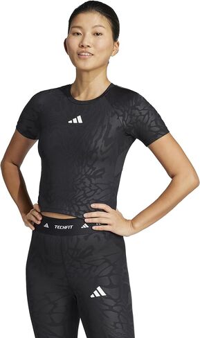 Adidas Womens Techfit Printed Training T-Shirt in Saudi Arabia
