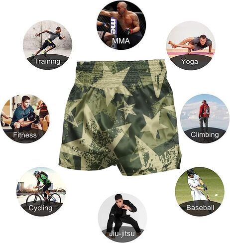شورت Muay Thai قصير للنساء والفتيات، أنماط تقليدية لتمارين الفنون القتالية المختلطة، الكيك بوكسينغ، سراويل ملابس الصالة الرياضية in Kuwait