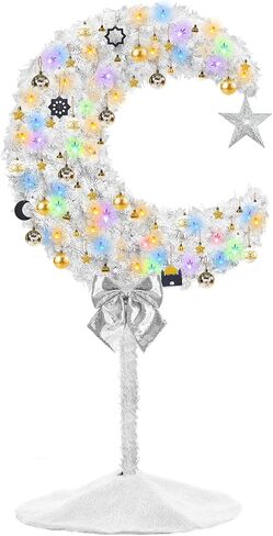 شجرة عيد رمضان القمر بطول 6 أقدام، شجرة العيد مع زينة رمضان، هلال إسلامي إسلامي صناعي للحديقة، في الداخل in Kuwait