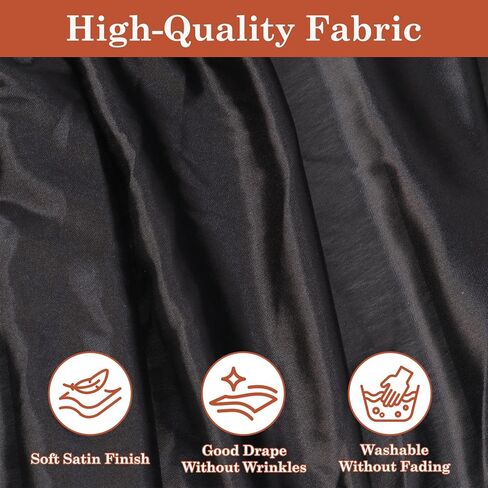 Klmnop 16 ft x 28 in Stage Skirt - Adhesive Satin Stage Skirting with Hoop and Loop Tape for Wedding, Events & Performances in Saudi Arabia