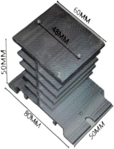 10pcs Heat Sink 80mm x 60mm x 50mm for Solid State Relay SSR black in Saudi Arabia