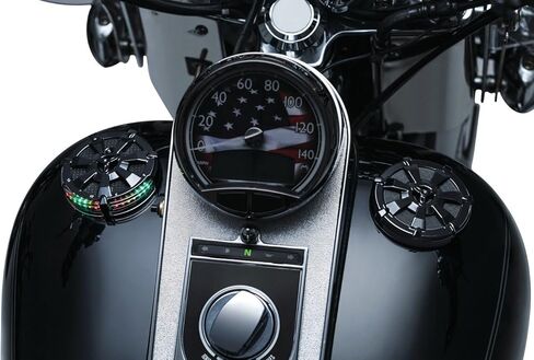 Kuryakyn 7384 Alley Cat Vented Fuel Tank/Gas Cap with Right-Hand Threads for 1982-2019 Harley-Davidson Motorcycles with Screw Tanks, Gloss Black in Saudi Arabia