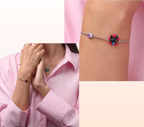GNOCE How to Train Your Dragon Toothless Head Adjustable Bracelet for Her, S925 Sterling Silver Bracelet for Women Fit Bracelet, Halloween Mother's Day Jewelry in Saudi Arabia