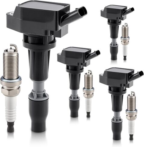Ignition Coil Pack and Iridium Spark Plugs Kit, UF764 93175, for Hyundai Sonata Santa Fe Sport Tucson 2015 2016 2017 2018 2019, for Kia Optima Rondo Sorento Sportage Stinger, for Genesis 2.0L 2.4L L4 in Saudi Arabia