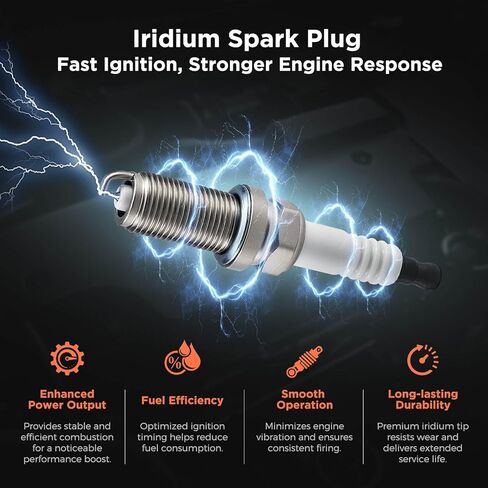 Ignition Coil Pack and Iridium Spark Plugs Kit, UF764 93175, for Hyundai Sonata Santa Fe Sport Tucson 2015 2016 2017 2018 2019, for Kia Optima Rondo Sorento Sportage Stinger, for Genesis 2.0L 2.4L L4 in Saudi Arabia