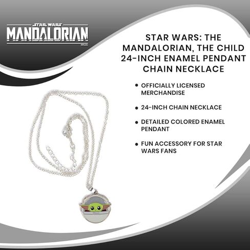 Star Wars The Mandalorian, The Child 24-Inch Enamel Pendant Chain Necklace in Saudi Arabia