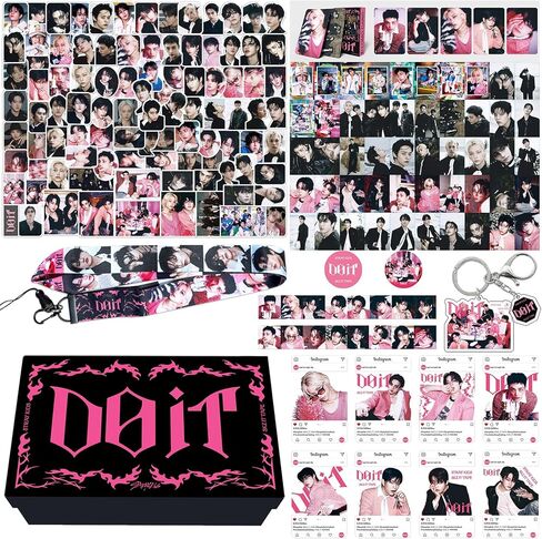 DO IT Album Gift Box Merch, Photocards, SKZ Stickers, Lanyards, Keychains, Gift for Boy and Girls Party Birthdays Decorations in Saudi Arabia