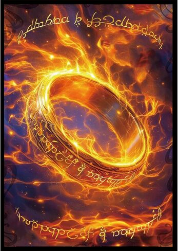 MTG Card Sleeves with 100 Pcs(The One Ring), Waterproof Textured Back Art Sleeves Deck Protector, HD Clear Front & Matte Back, Ultra-Durable, Smooth Shuffle Standard Size Card Sleeves Fit MTG Cards in Saudi Arabia