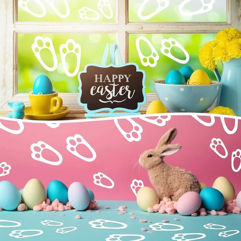 120 Pcs Easter Bunny Footprint Stickers Rabbit Feet Set Floor Footprint Decorations Bunny Track for Easter Home Party Decoration Egg Hunt Garden Outdoor Yard Lawn Signs Supplies in Saudi Arabia