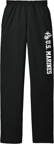 zerogravitee Marines Military Theme Open Bottom Sweatpants with White Print in Saudi Arabia