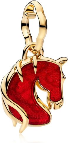 Red Unicorn Dangle Charm Gold Charms 925 Sterling Silver Charms for Bracelets and Necklaces Bead Charms with Cubic Zirconia Jewelry Gifts for Women Family Friends in Saudi Arabia
